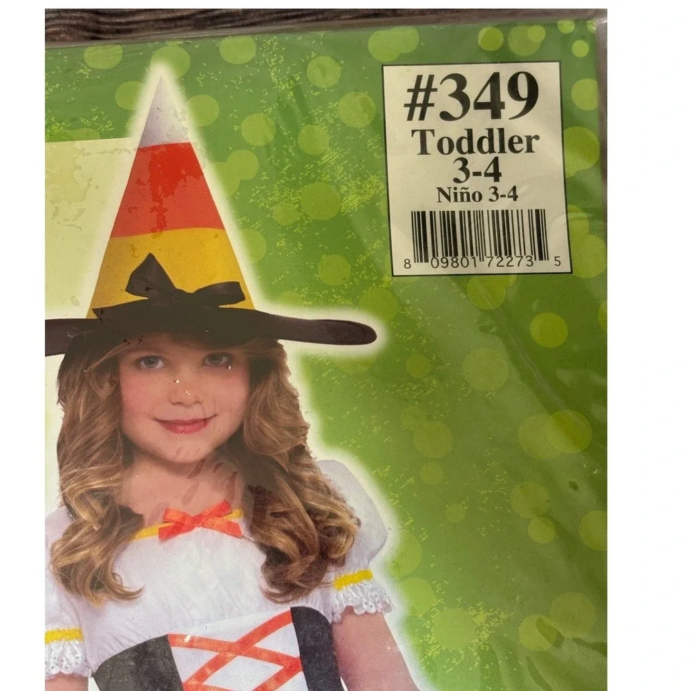 Trick Or Treat Halloween Witch Costume - Toddler Size 3-4 - New